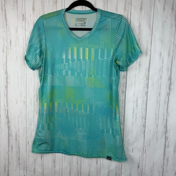 Patagonia base layer teal tee Medium - Picture 1 of 4